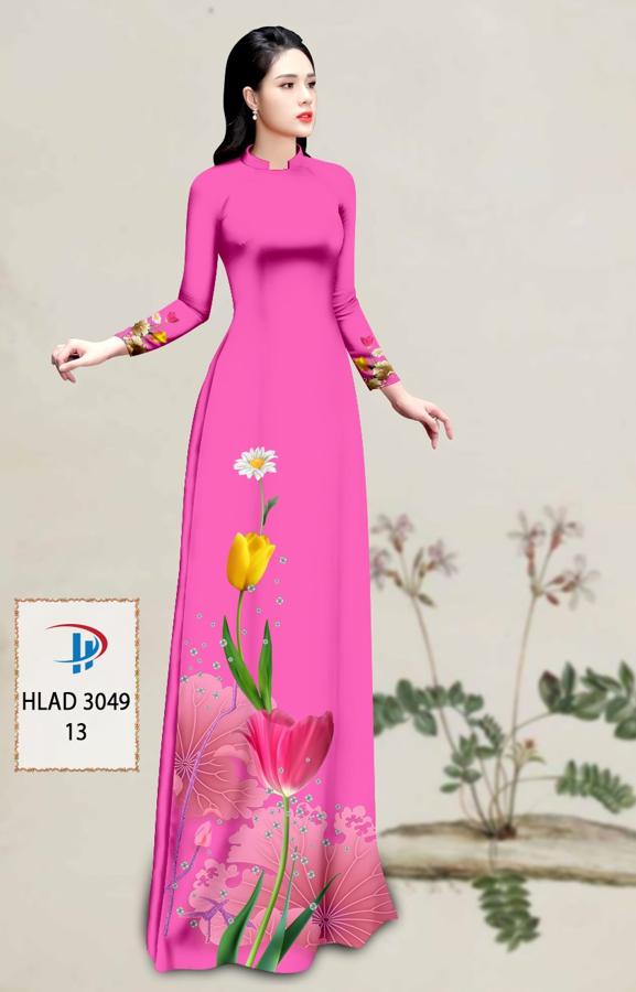 Vải Áo Dài Hoa Tulip AD HLAD3049 11